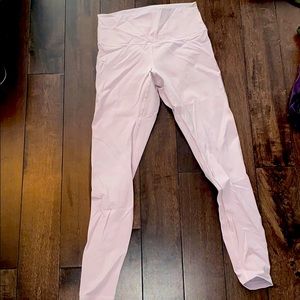 Lulu lemon light pink wash leggings size 8